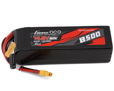 GEA854S60X6GT Gens Ace G-Tech Smart 4S LiPo Battery 60C (14.8V/8500mAh) w/XT60 Connector