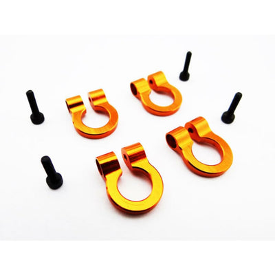 HRACC80803 - 1:10 Scale Aluminum Orange Tow Shackle D-Rings (4)
