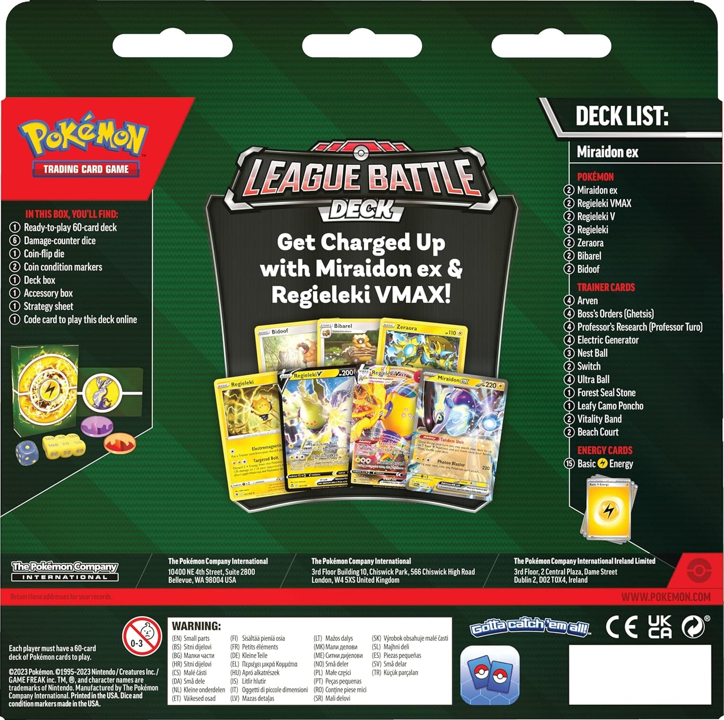 290-85273 Pokemon Miraidon ex League Battle Deck