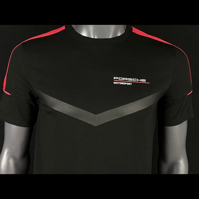 701210880 Porsche Motorsports Men's Black Fanwear T-Shirt -