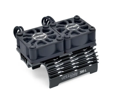 INTC32804BLACK Alloy Heatsink & Twin Cooling Fan for 380/390 Size Motor