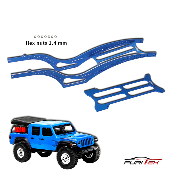 FUR-2113 Scythe Aluminum Rail Frame For SCX24 Jeep Gladiator - Blue