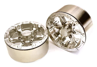 INTTOBM-901330Silver High Mass Beadlock Aluminum 1.9 Wheels Spoke-6