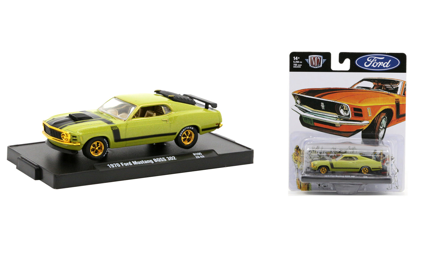 M2Machines 11228-105 1:64th Scale 1970 Ford Mustang BOSS 302 CHASE