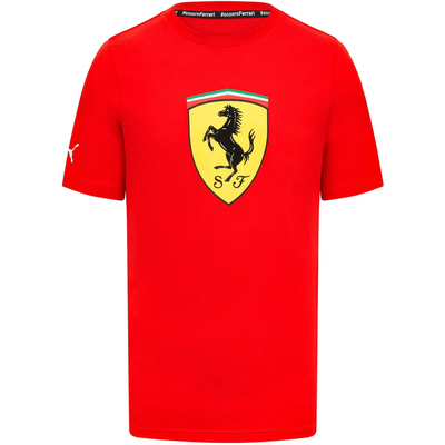 701223481 Scuderia Ferrari F1 Men's Puma Large Shield T-Shirt -
