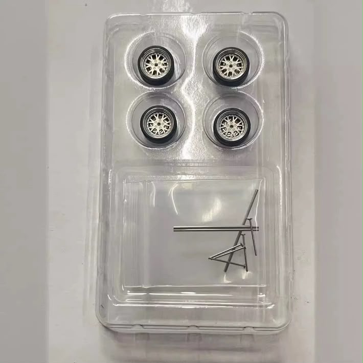 HotWheels 1/64 Custom Alloy Wheels And Rubber Tires - Gold