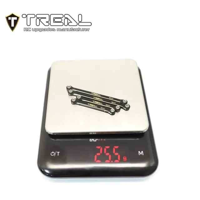 X003SDHD7F TREAL Brass Upper Links Set (4pcs) Upper Chassis 4-Links Upgrades Compatible with TRX4M 1/18 Scale