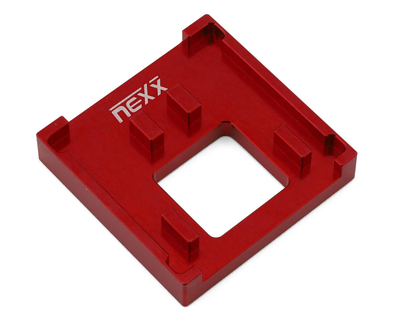 NX-436-R NEXX Racing Mini-Z MR-04 Aluminum Battery Remover/Car Stand (Red)