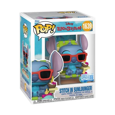 FU88469 Entertainment Earth Exclusive Lilo & Stitch Stitch in Sunlounger Funko Pop!