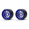 X002YEVAZ5 Treal Aluminium 2.2 Beadlock Wheels Rims(2)pcs Fit RC Crawler Mud Truck 2.2 Tires for Ryft Wraith RR10 -Type A-Blue