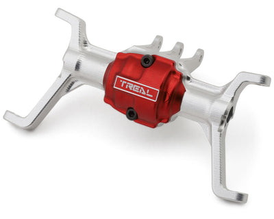 TLHTASCENT18-02 TREAL Aluminum 7075 Front Axle Housing w C Hubs One Piece CNC Machined Upgrades for 1/18 Redcat Ascent 18 Crawler - SILVER