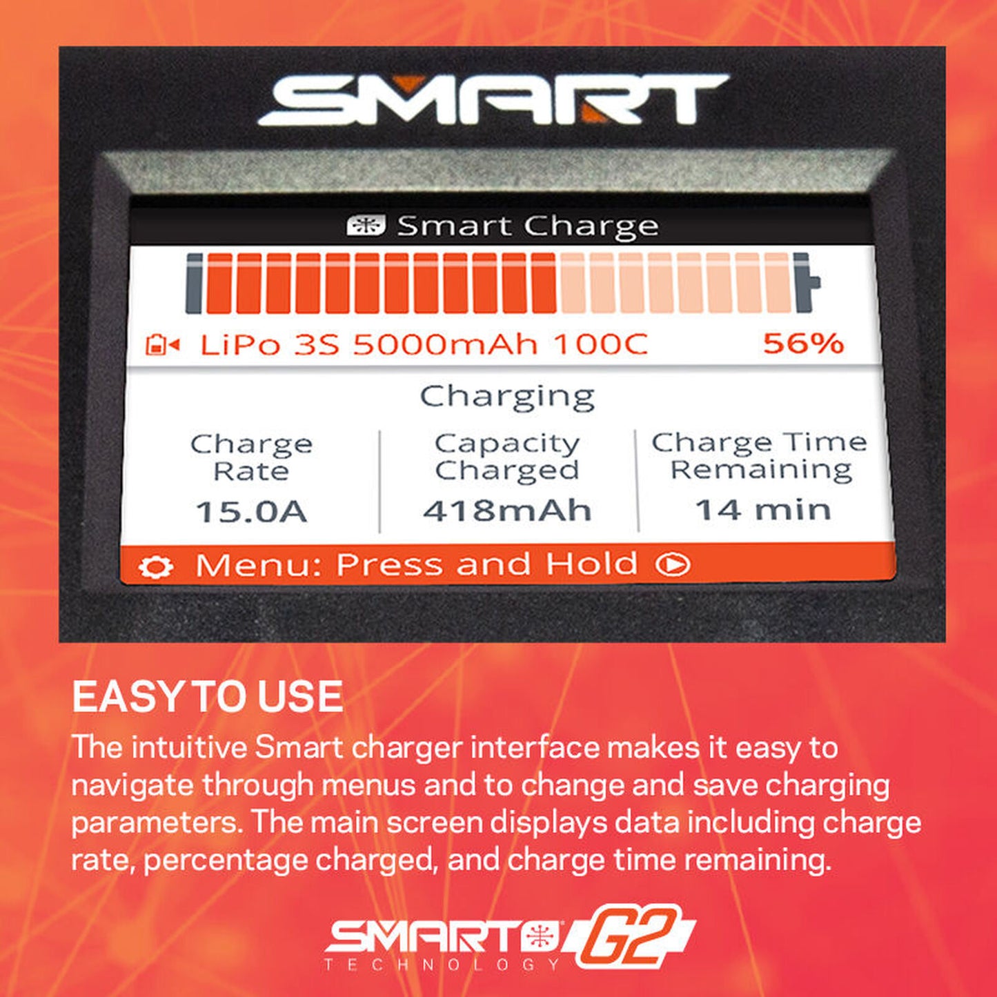 SPMXG2PS8 Spektrum RC Smart G2 PowerStage 8S Bundle w/Two 4S Smart LiPo Batteries (5000mAh)