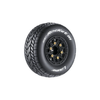 L-T3228SB Louise R/C - SC-Rocket M Oval Track 1/10 Short Course Tires, Soft, 12, 14 & 17mm Removable Hex on Black Rim (2)