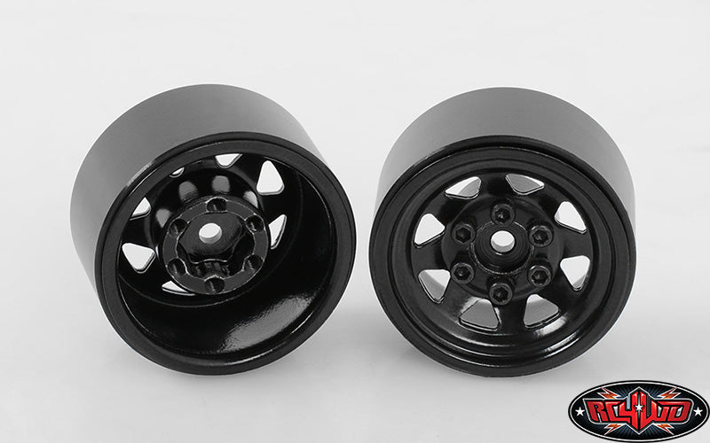 RC4WDZ-W0229 Stamped Steel 1.0" Beadlock Wheels Black (Full Set of 4)
