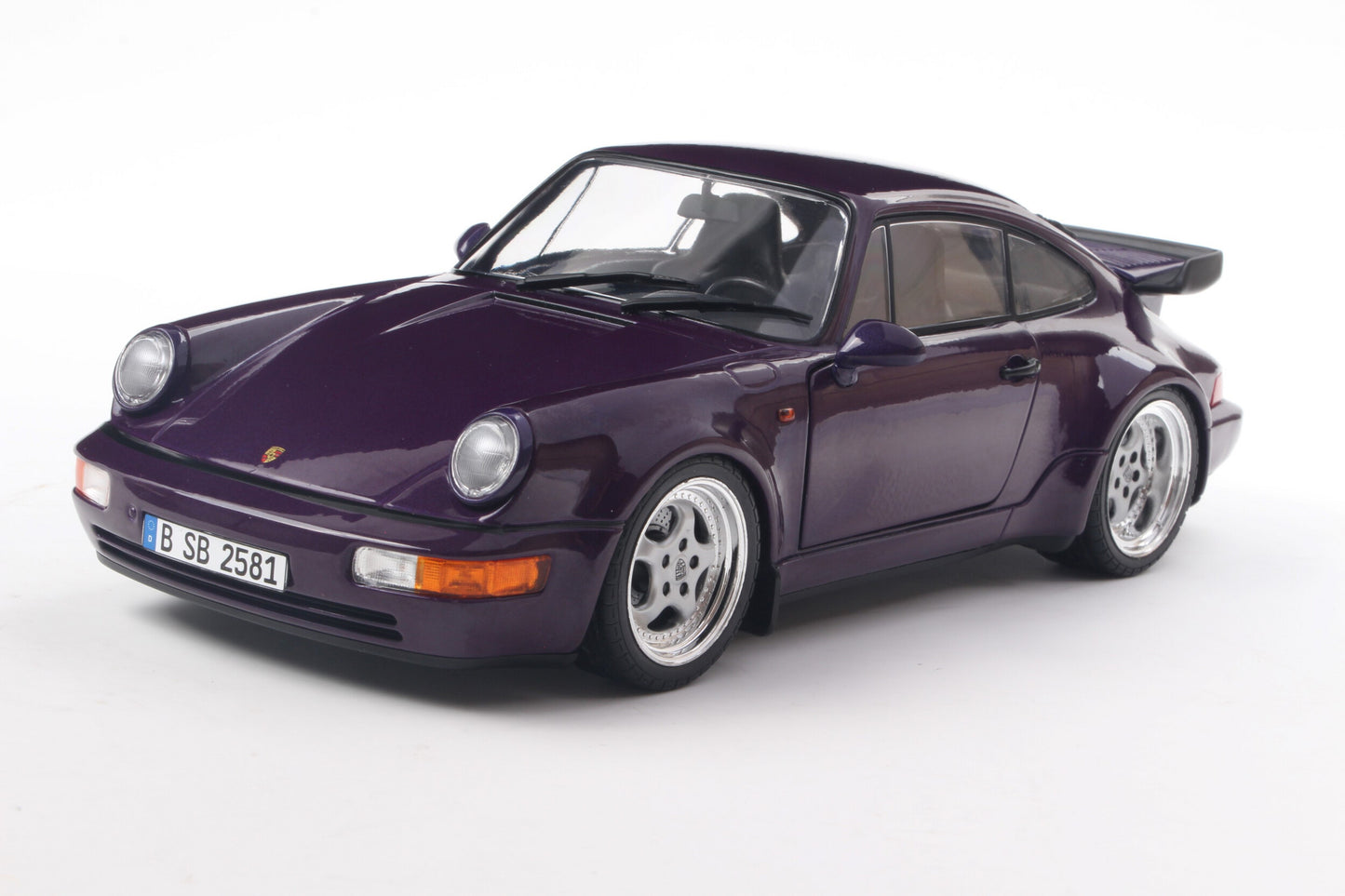 Solido S1803412 1:18 1990 Porsche 911 (964) Turbo – Violet Blue Metallic