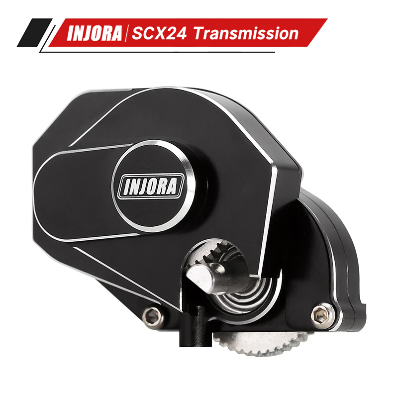 SCX24-130BK INJORA CNC Aluminum Complete Transmission Gearbox for Axial SCX24 AX24 - Black