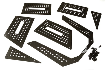 INTC28399BLACK Realistic Metal Armor Plates for Traxxas TRX-4 Tactical Unit