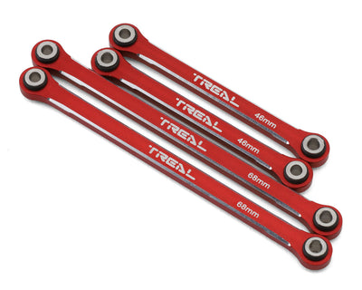 TLHTTRX-4M-42 TRX4M Upper Links Set (4pcs) Aluminum 7075 Upper Chassis 4-Links Upgrades 1/18 Scale-RED