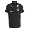 JW5391 Mercedes AMG Petronas Formula 1 2025 Men's Team Polo Shirt - Black -