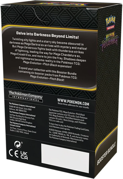 PKU10-10422-109 Pokemon Mega Evolution Pitch Black Booster Bundle