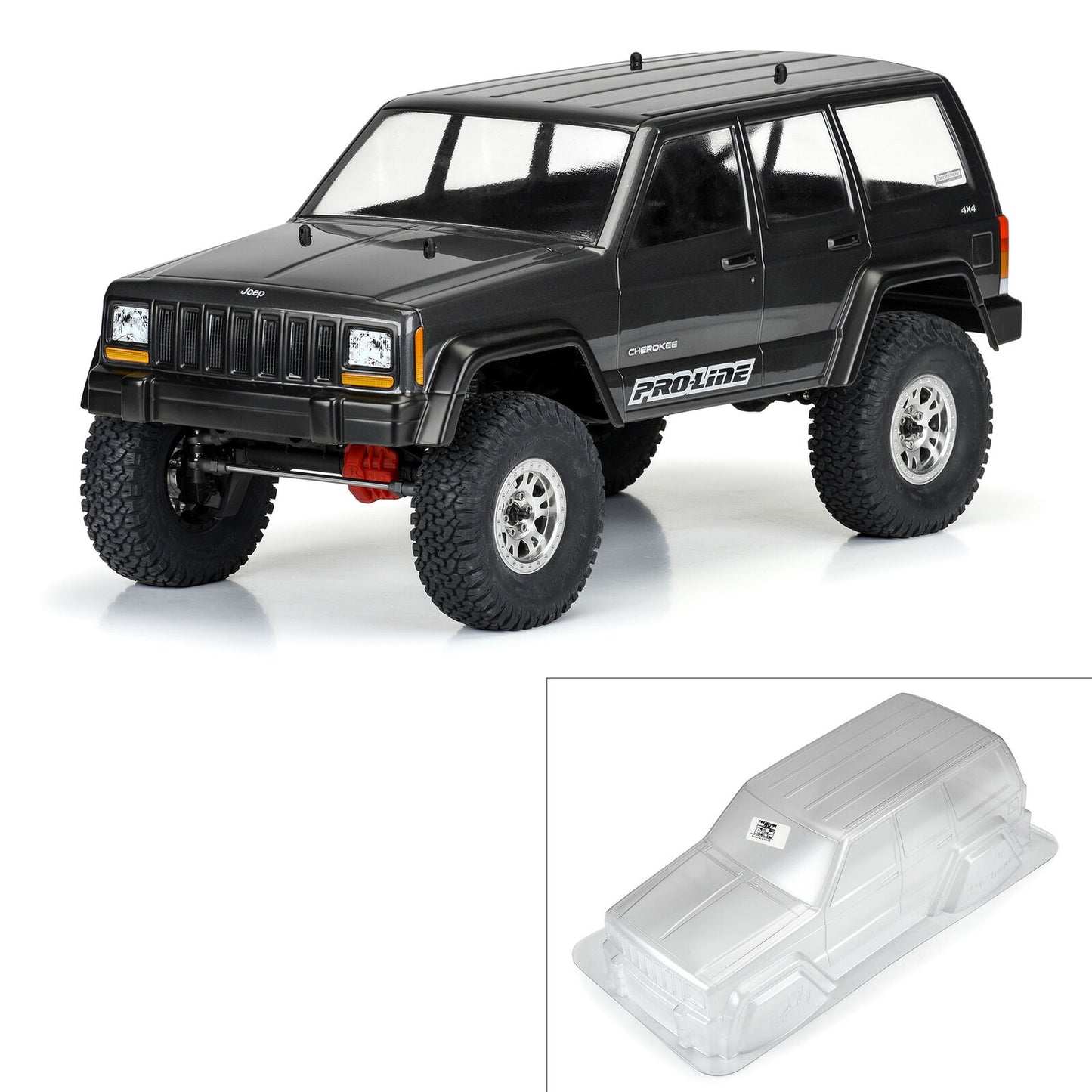 PRO363500 1/10 2001 Jeep Cherokee Clear Body 12.3” (313mm) Wheelbase Crawlers
