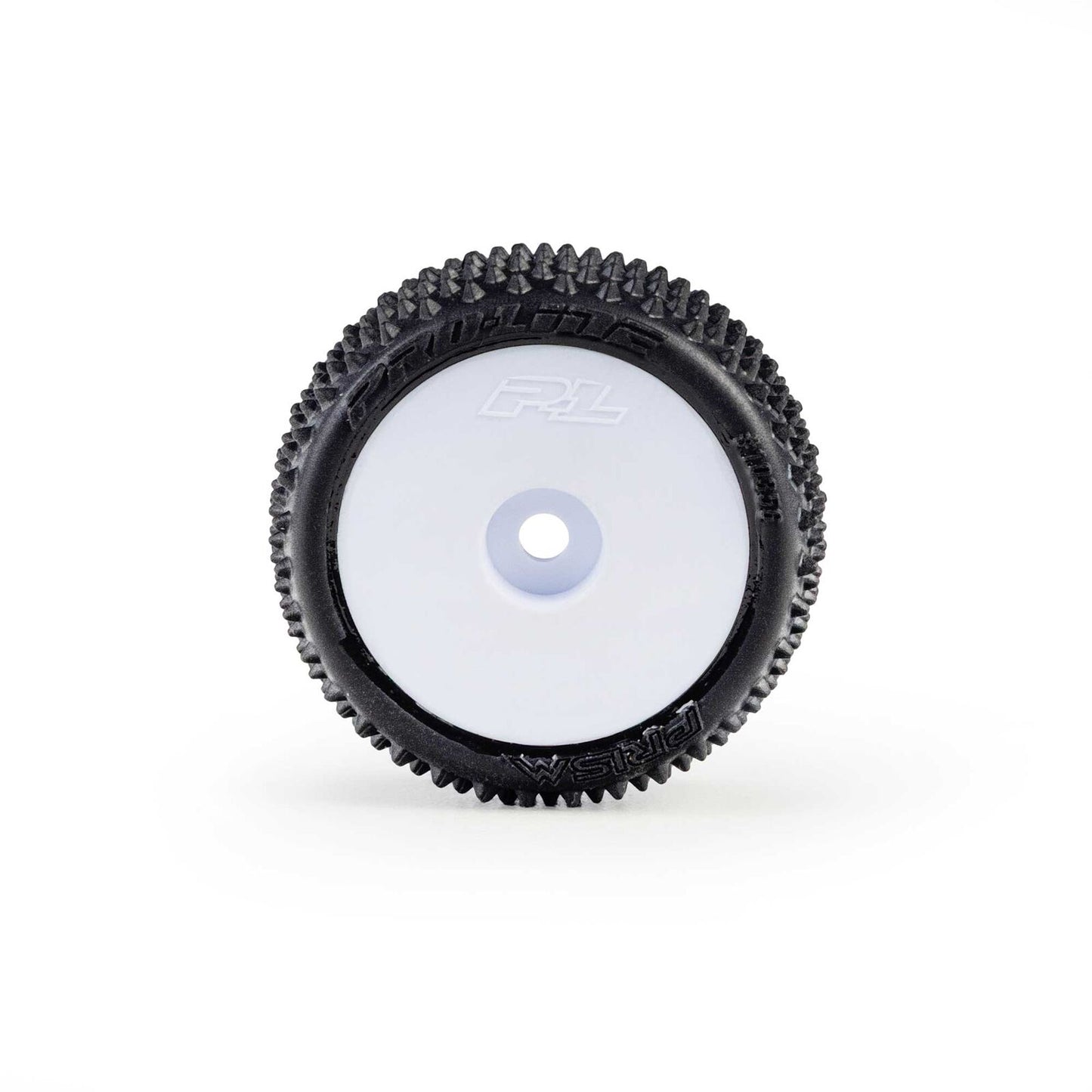 PRO1035613 Pro-Line Racing 1/28 Prism Front/Rear Carpet Tires Mounted 7mm, White (4): Losi Micro-T