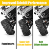 YQT-1319-1370YE INJORA 1.3" Swamp Claw M/T Micro Rock Crawler Tires Combo (4) (70mm OD) (S5) w/Super Soft Silicone Rubber Inserts