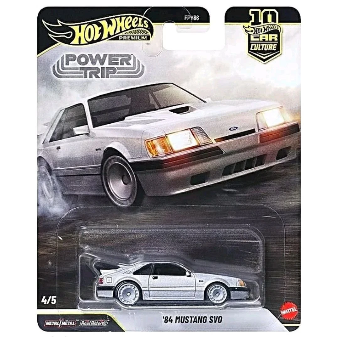 HWJFK31 Hot Wheels Premium Car Culture Power Trip '84 Mustang SVO from FPY86-961R Case