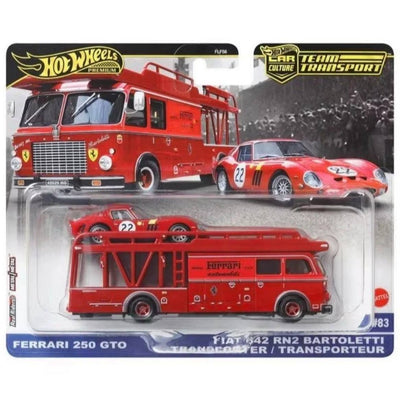 HWFLF56 Hot Wheels Premium Team Transport Ferrari 250 GTO & Fiat 642 RN2 Bartoletti