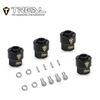 X003K9PC4D TREAL Brass Extended Wheel Hubs 7mm*10mm Hex, 3g/pc (4pcs) for 1/18 TRX4M Defender and Bronco (Black)