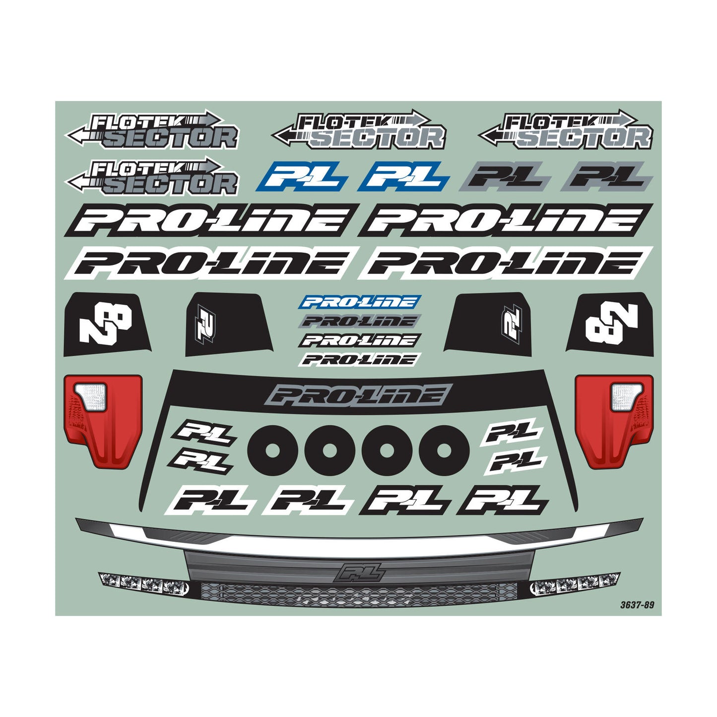 PRO363717 1/10 Pre-Cut Flo-Tek Sector Clear Body: Short Course