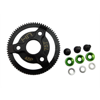 HRSTE875 - Hardened Steel Spur Gear (75t 48p)(Green) - TRA