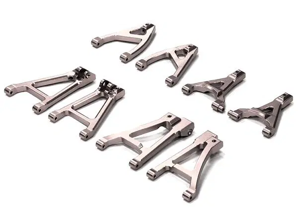 INTT3542SILVER Billet Machined Type III Suspension Conversion Kit for Traxxas 1/16 Slash