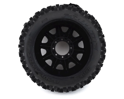 PRO117810 Badlands F/R 3.8" MT Tires Mounted 17mm Black Raid (2)