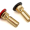 PTK-5079 ProTek RC Twist Lock Adjustable Bullet Plug Grips w/5mm Bullets (Red/Black)