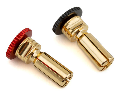 PTK-5079 ProTek RC Twist Lock Adjustable Bullet Plug Grips w/5mm Bullets (Red/Black)
