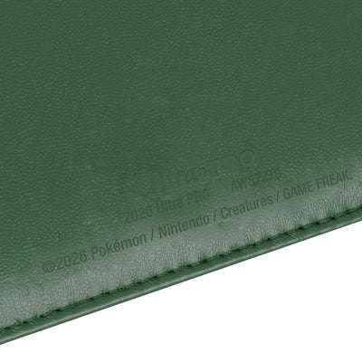 UP16721 Ultra Pro Pokemon 4 Pkt Green Premium Snap Binder with Pokemon Logo
