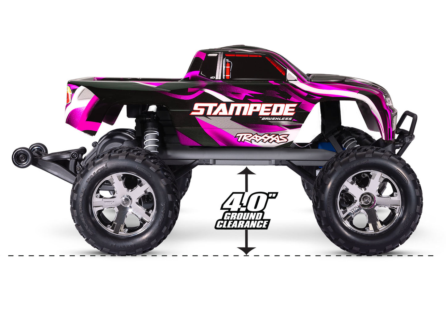 36354-4 Stampede BL-2S 1/10 Scale 2WD Brushless Monster Truck With Clipless Body