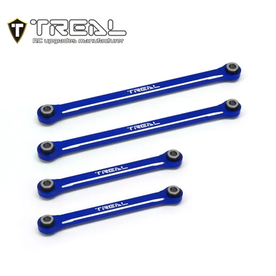 X003LASCNT TREAL TRX4M Upper Links Set (4pcs) Aluminum 7075 Upper Chassis 4-Links Upgrades 1/18 Scale-Blue