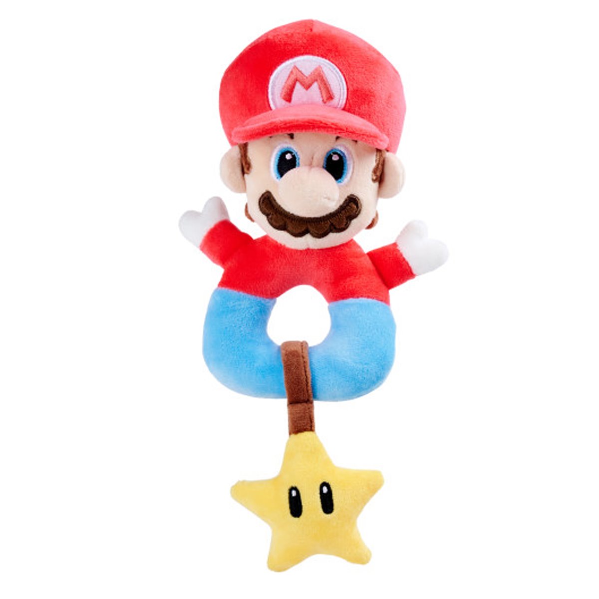 JD109231554 Jadai Super Mario Bros My Mario Grabber With Rattle Plush Doll