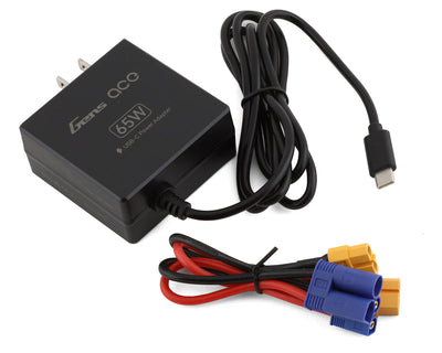 GEA60WC1 Gens Ace Imars Mini 2-4S USB-C DC Charger (5A/60W) w/ 65W USB-C PD Power Supply