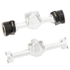 MEUS Racing SCX30 Axle Housing with Diff Covers and Steering Knuckles (Silver)