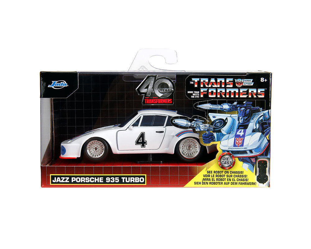Jada 34793 1:32 Porsche 935 Turbo G1 Jazz – Transformers Rise – White – Hollywood Rides