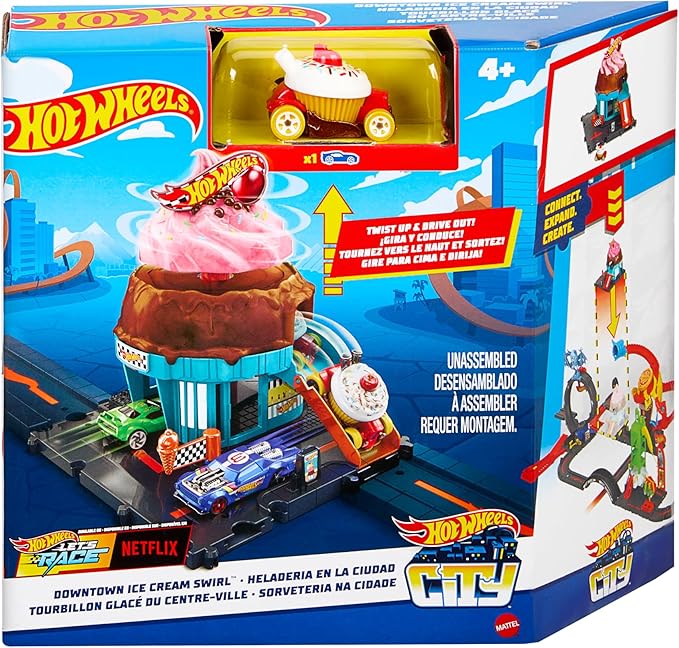 HWHDR24 Hot Wheels City Downtown Ice Cream Swirl