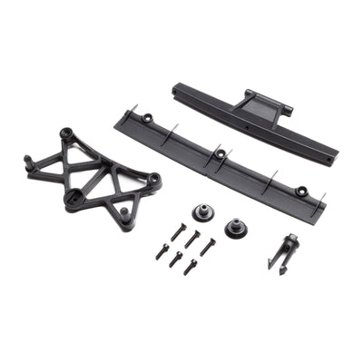LOS-3781 Clipless Body Mount and Spoiler, Body: GROM Asphalt Late Model
