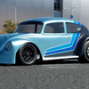 0152 Delta Plastik VW 1/8 Scale GT Clear RC Car Body