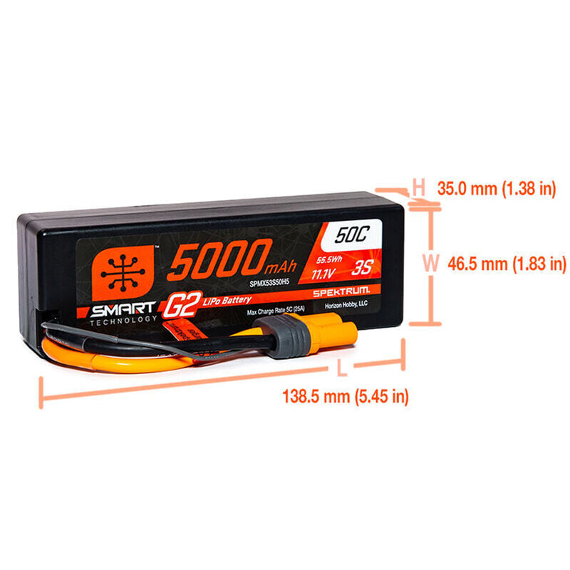 SPMXG2PS6 Smart Powerstage 6S Surface Bundle: 5000mAh 3S LiPo Battery, IC5 (2) / S2100 Charger