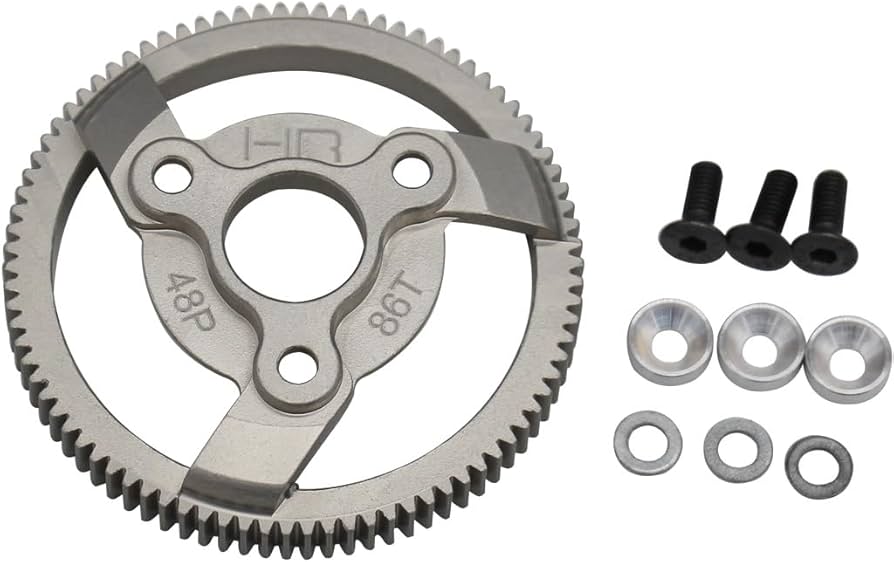 HRTE886H - Hardened Steel Spur Gear (86t 48p)(Silver) - TRA