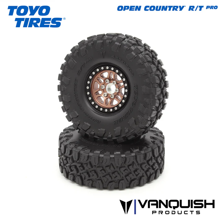 VPS10166 Vanquish Products Toyo Open Country R/T Pro 1.9 Tires (2) - 4.65" (White Compound)