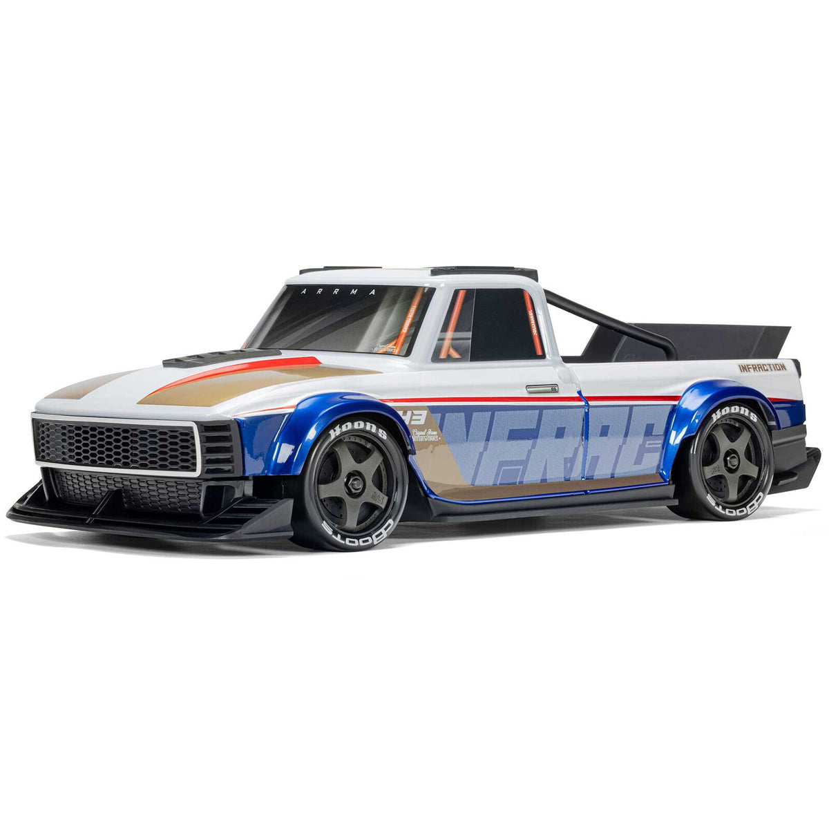 ARA2315T1 Arrma 1/12 INFRACTION GROM 3S 4X4 Ready-To-Run Brushless All-Road Street Bash, Whitel/Blue